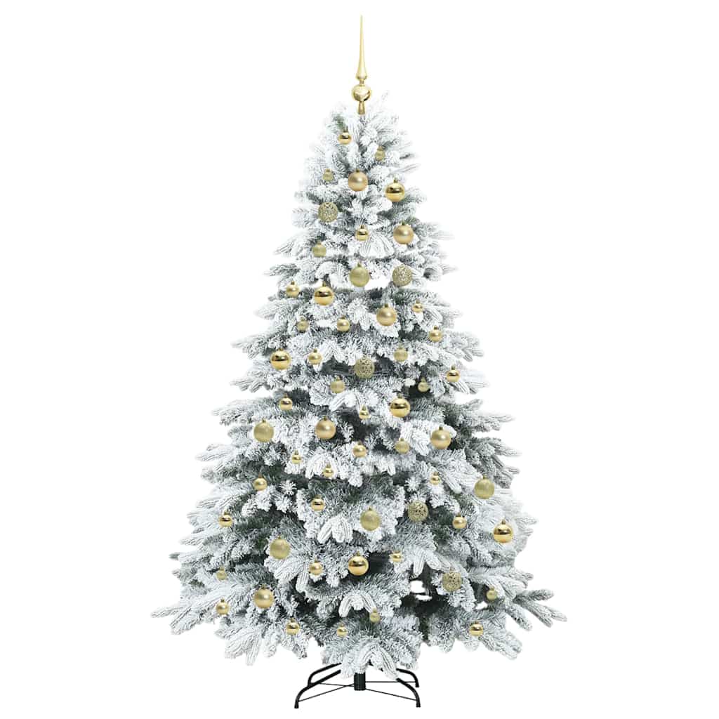 Artificial Christmas Tree with 300 LEDs Green 210 cm PE and PVC