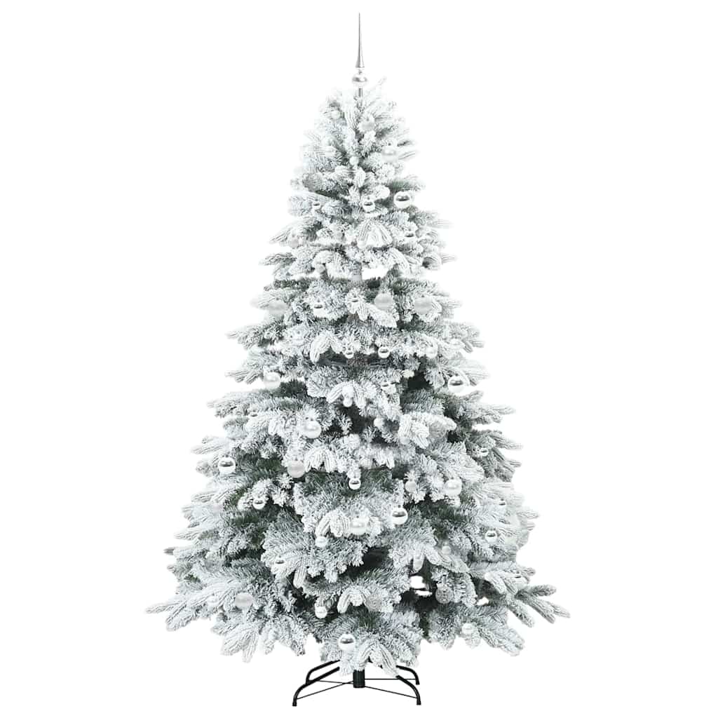 Artificial Christmas Tree with 300 LEDs Green 210 cm PE and PVC