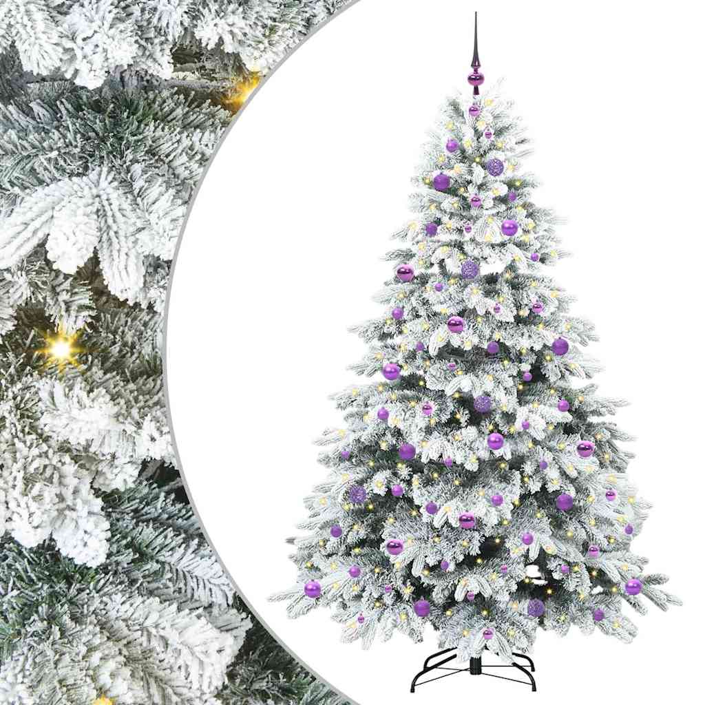 Artificial Christmas Tree with 300 LEDs Green 210 cm PE and PVC