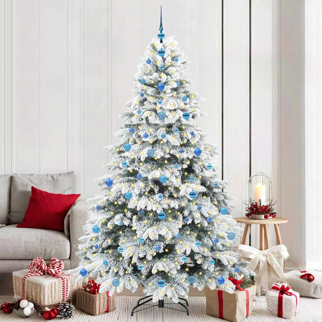 Artificial Christmas Tree with 300 LEDs Green 210 cm PE and PVC