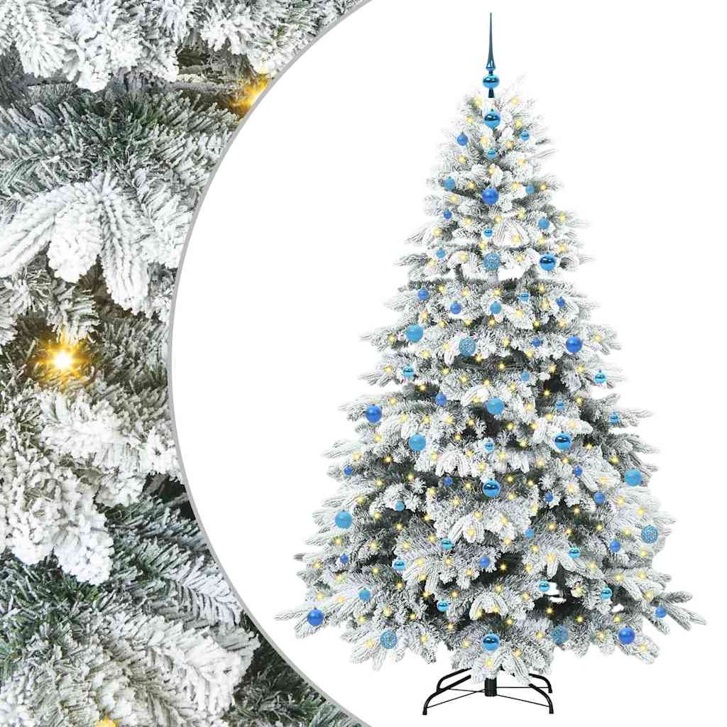 Artificial Christmas Tree with 300 LEDs Green 210 cm PE and PVC