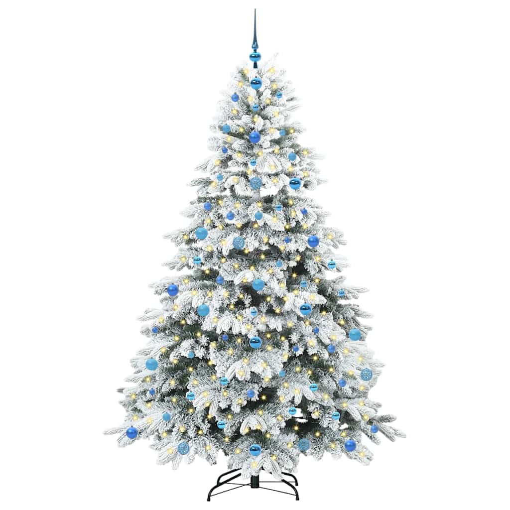 Artificial Christmas Tree with 300 LEDs Green 210 cm PE and PVC