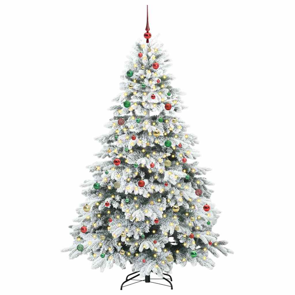 Artificial Christmas Tree with 300 LEDs Green 210 cm PE and PVC