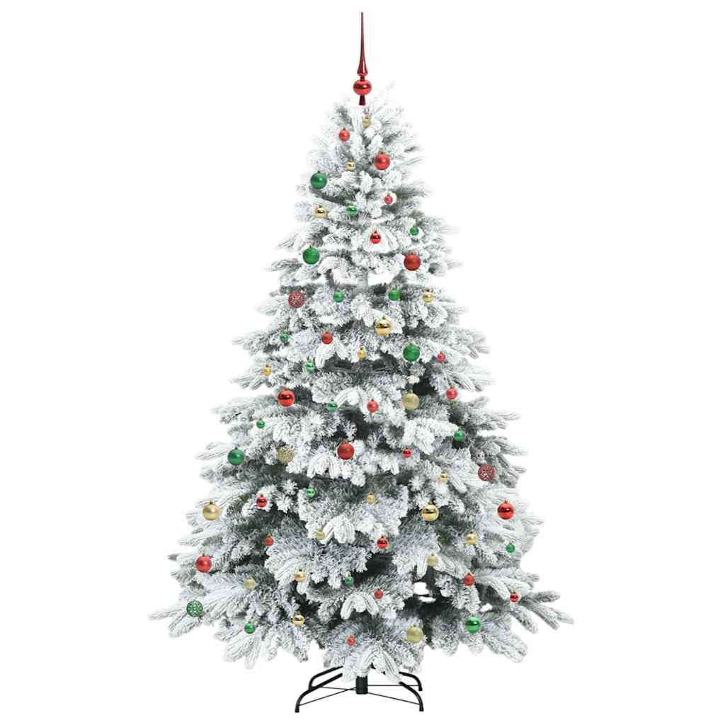 Artificial Christmas Tree with 300 LEDs Green 210 cm PE and PVC