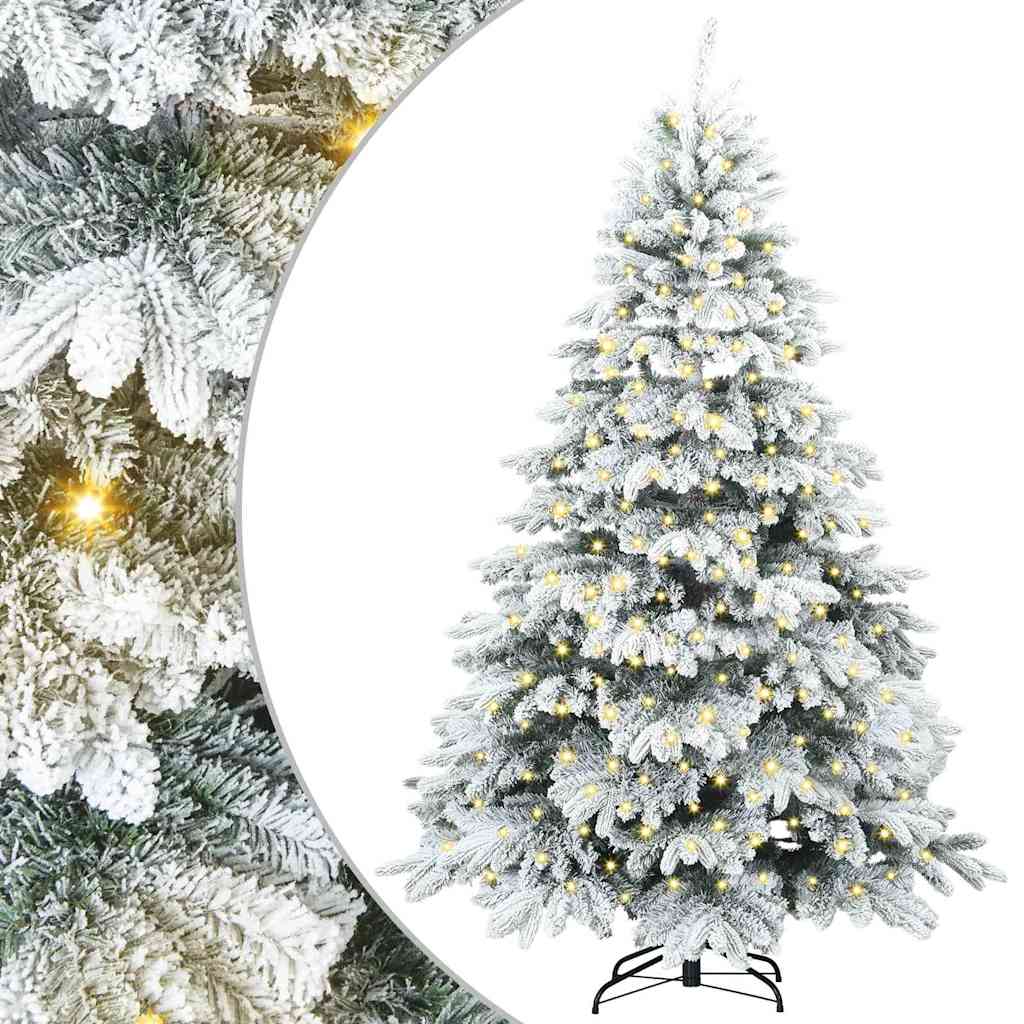 Artificial Christmas Tree with 300 LEDs Green 240 cm PE and PVC