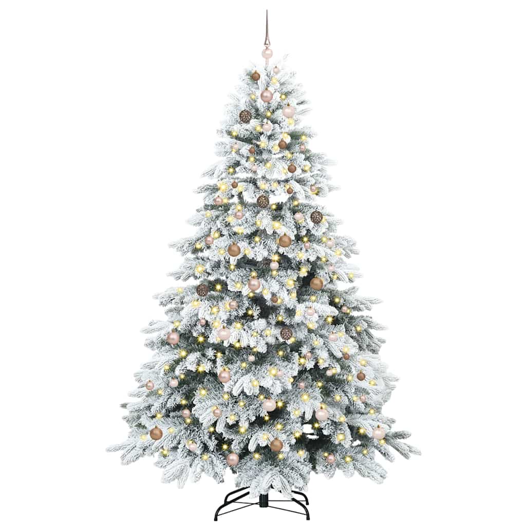 Artificial Christmas Tree with 300 LEDs Green 240 cm PE and PVC