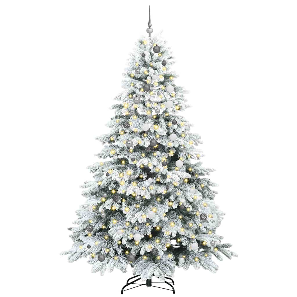 Artificial Christmas Tree with 300 LEDs Green 240 cm PE and PVC