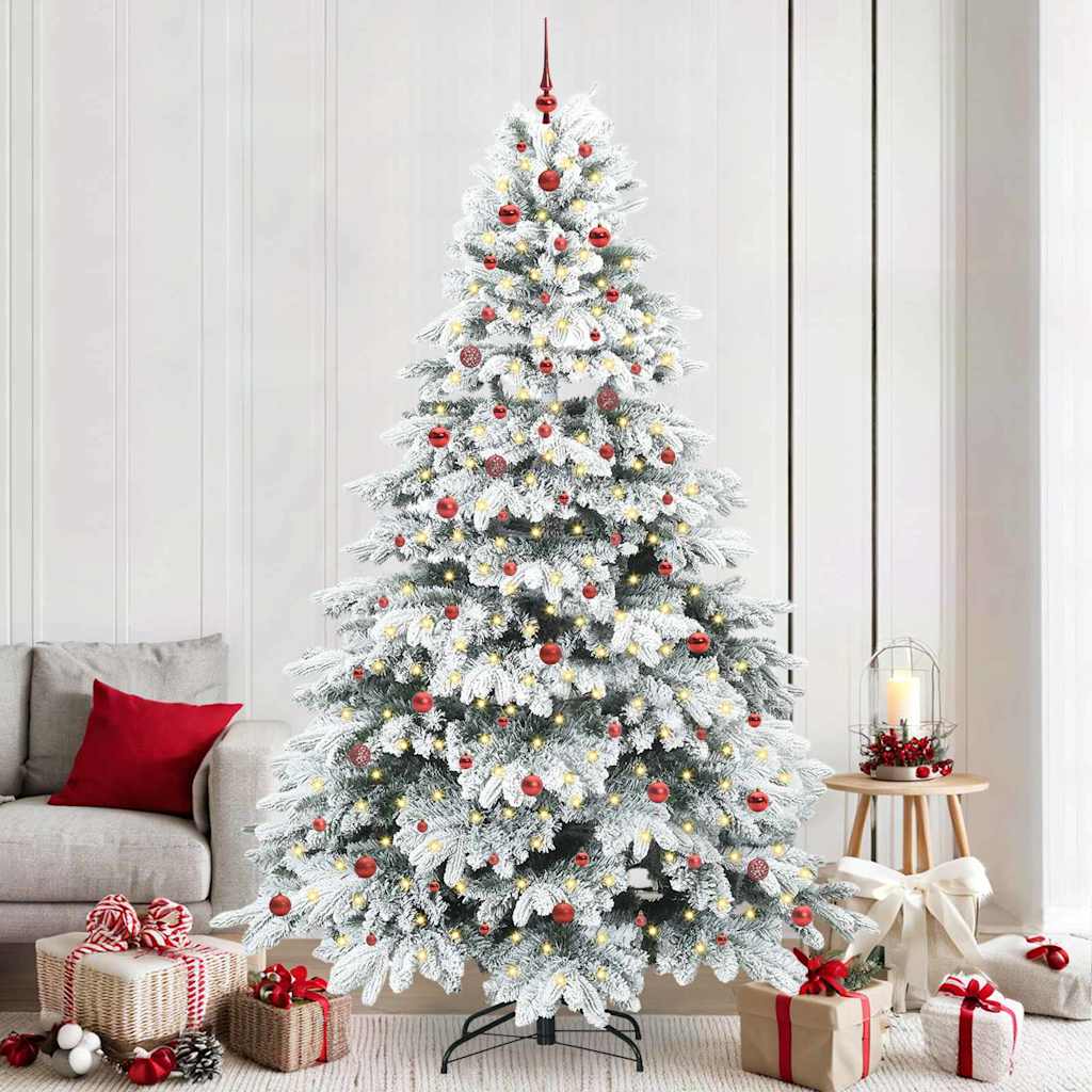 Artificial Christmas Tree with 300 LEDs Green 240 cm PE and PVC