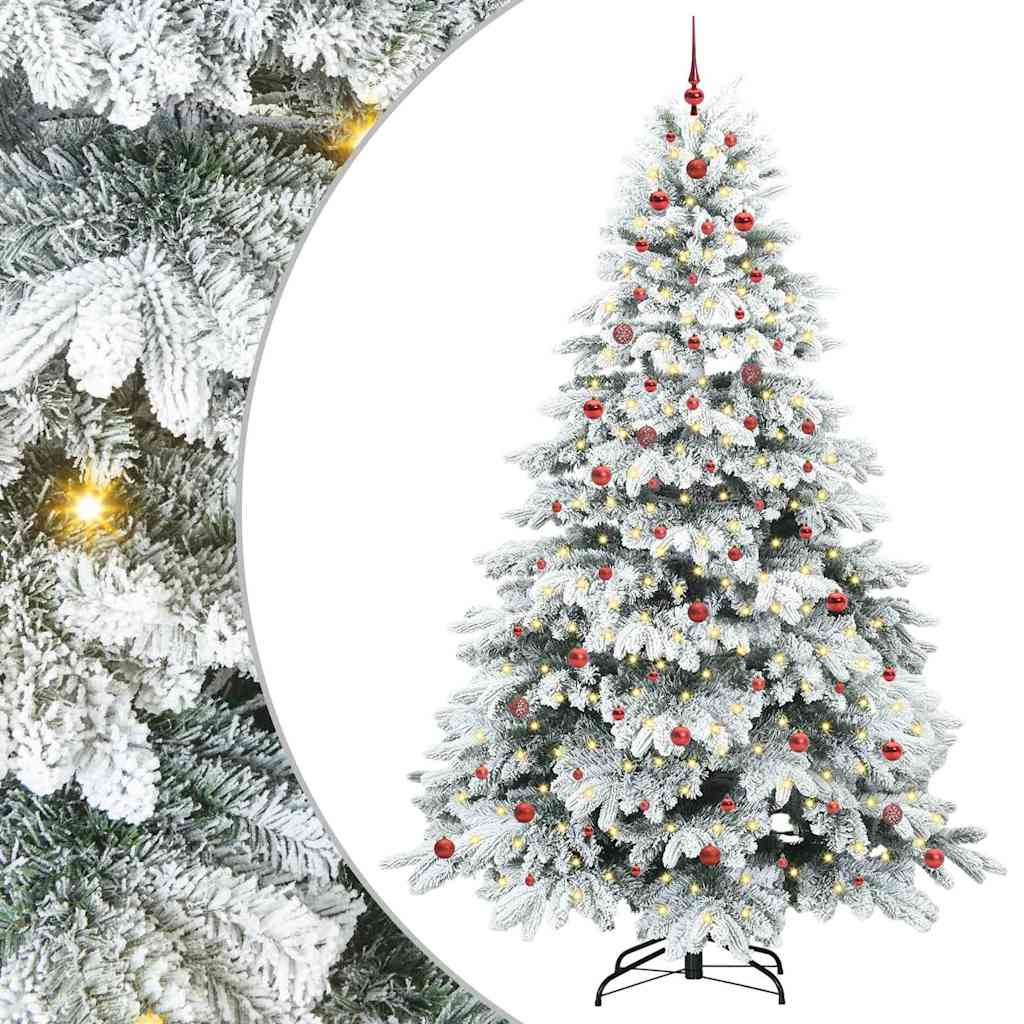 Artificial Christmas Tree with 300 LEDs Green 240 cm PE and PVC