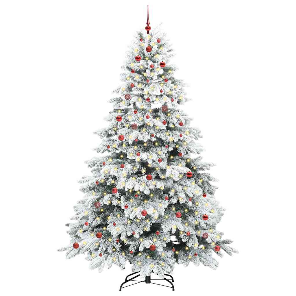 Artificial Christmas Tree with 300 LEDs Green 240 cm PE and PVC