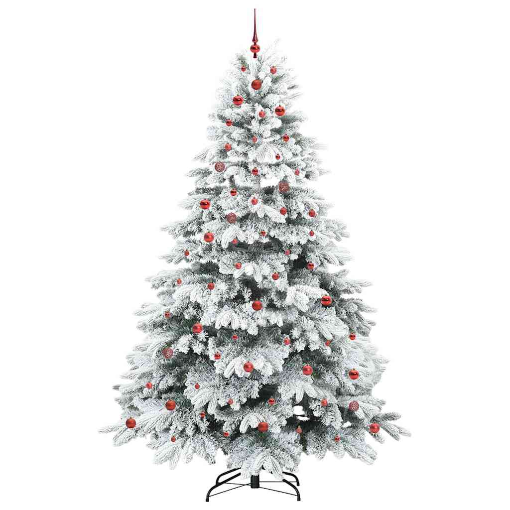 Artificial Christmas Tree with 300 LEDs Green 240 cm PE and PVC