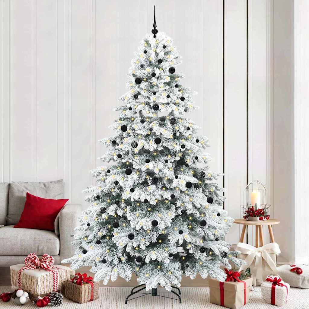 Artificial Christmas Tree with 300 LEDs Green 240 cm PE and PVC