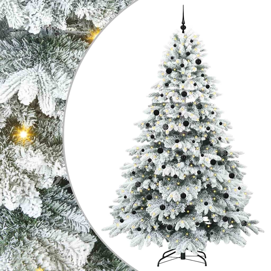 Artificial Christmas Tree with 300 LEDs Green 240 cm PE and PVC