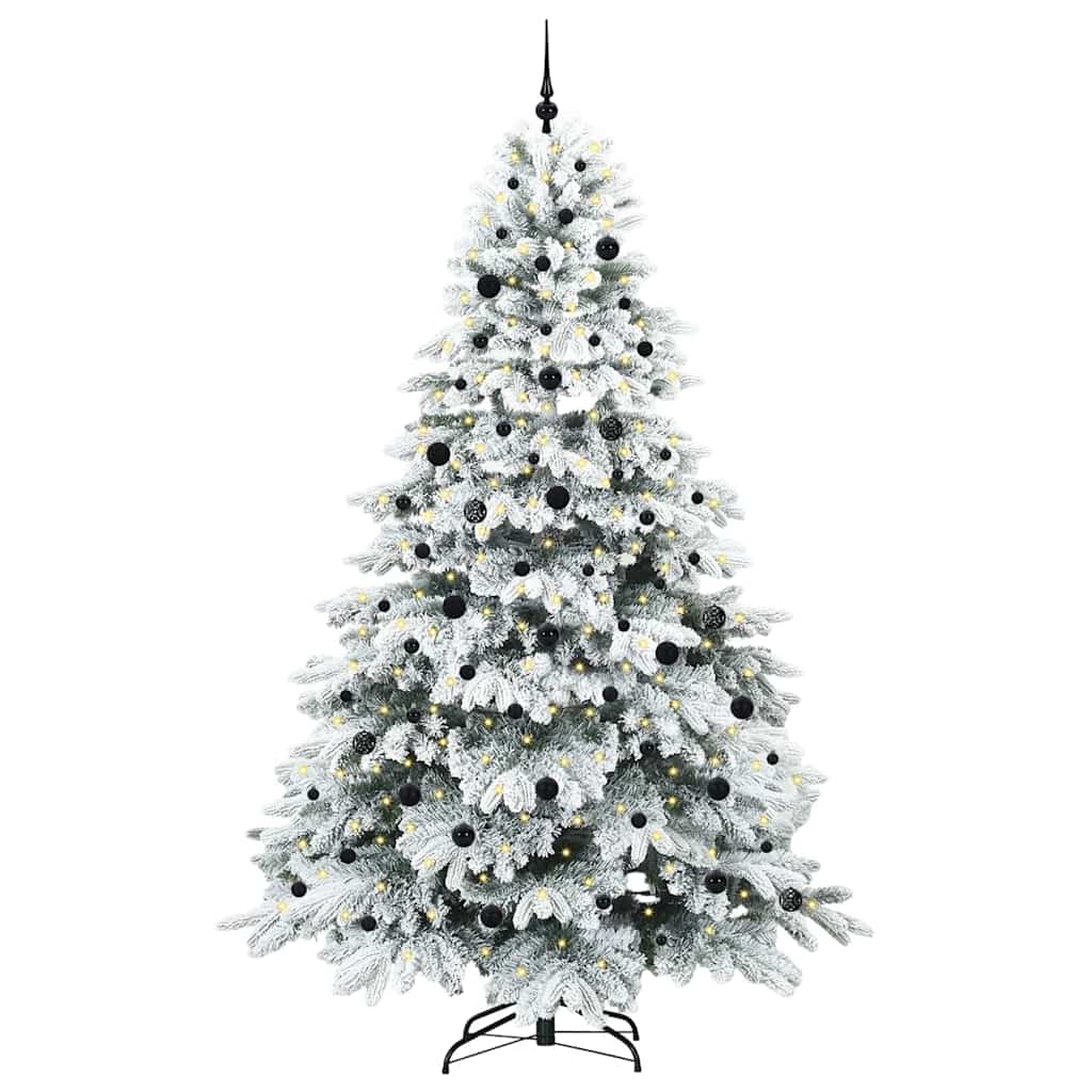 Artificial Christmas Tree with 300 LEDs Green 240 cm PE and PVC