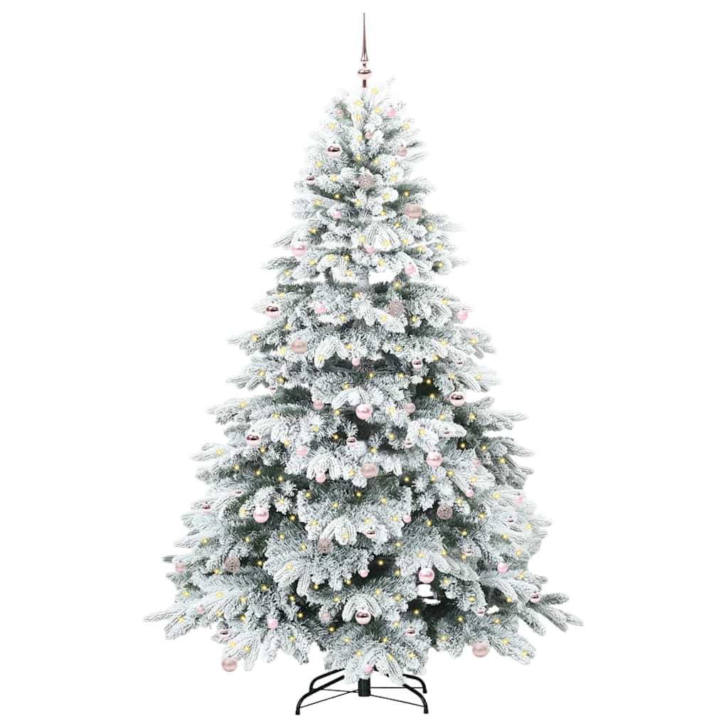 Artificial Christmas Tree with 300 LEDs Green 240 cm PE and PVC