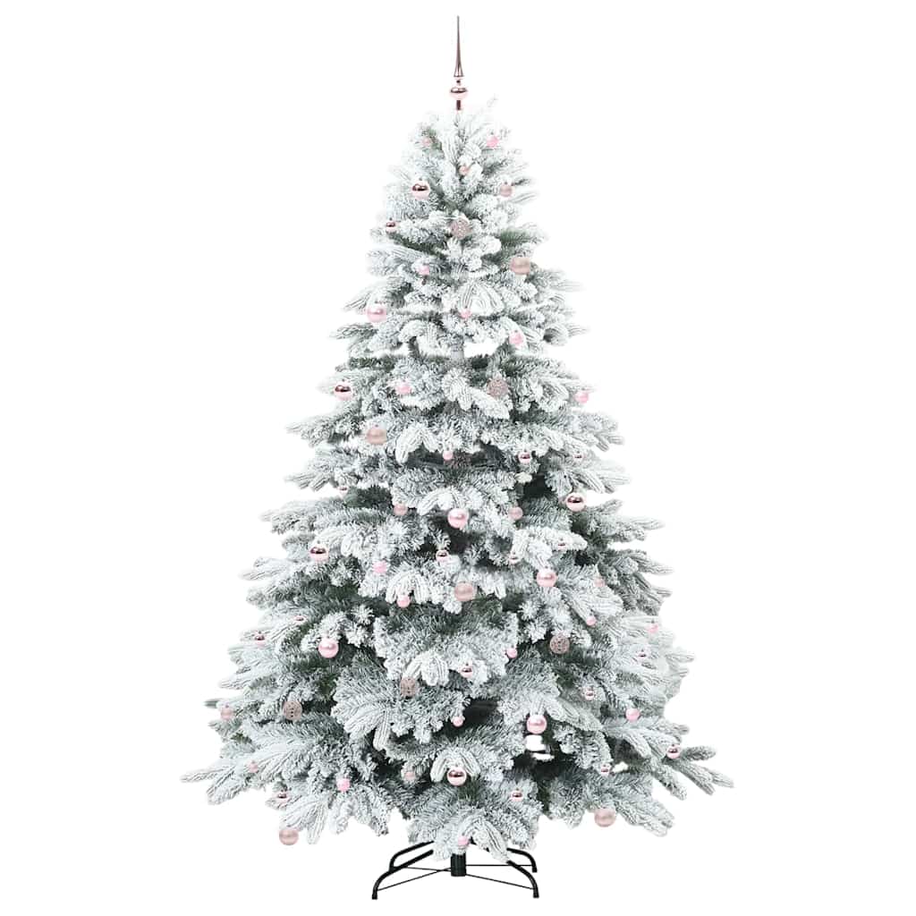 Artificial Christmas Tree with 300 LEDs Green 240 cm PE and PVC