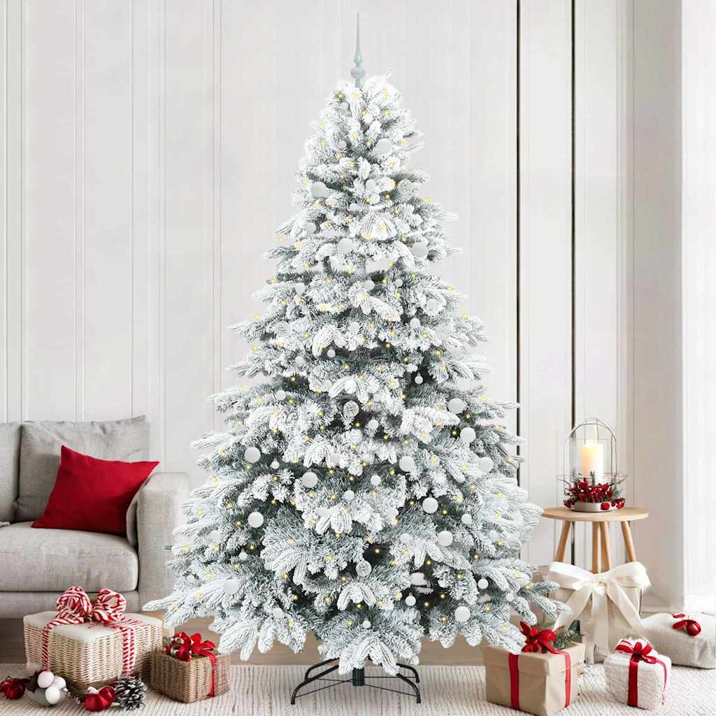 Artificial Christmas Tree with 300 LEDs Green 240 cm PE and PVC