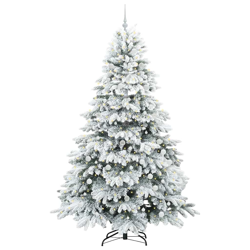 Artificial Christmas Tree with 300 LEDs Green 240 cm PE and PVC
