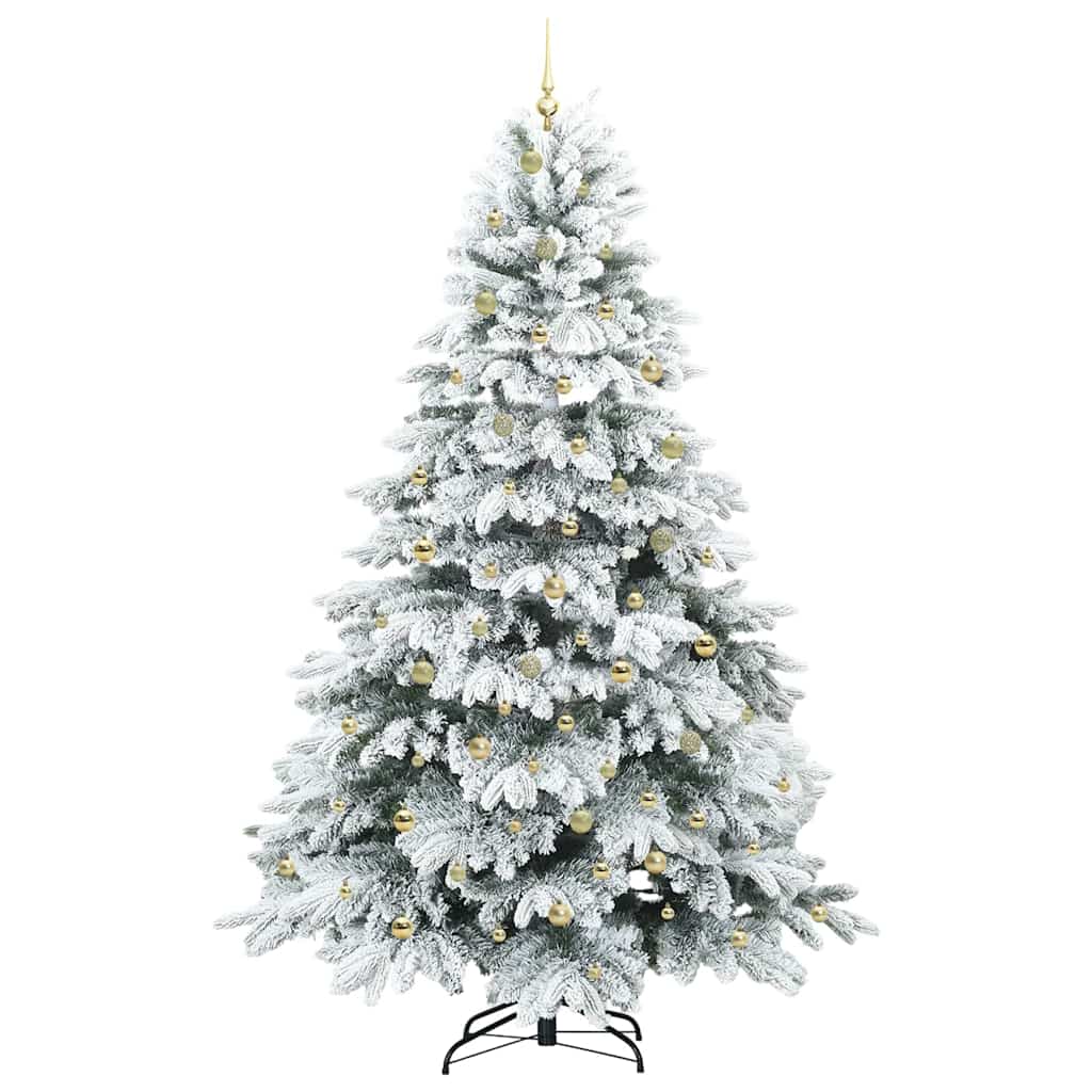 Artificial Christmas Tree with 300 LEDs Green 240 cm PE and PVC