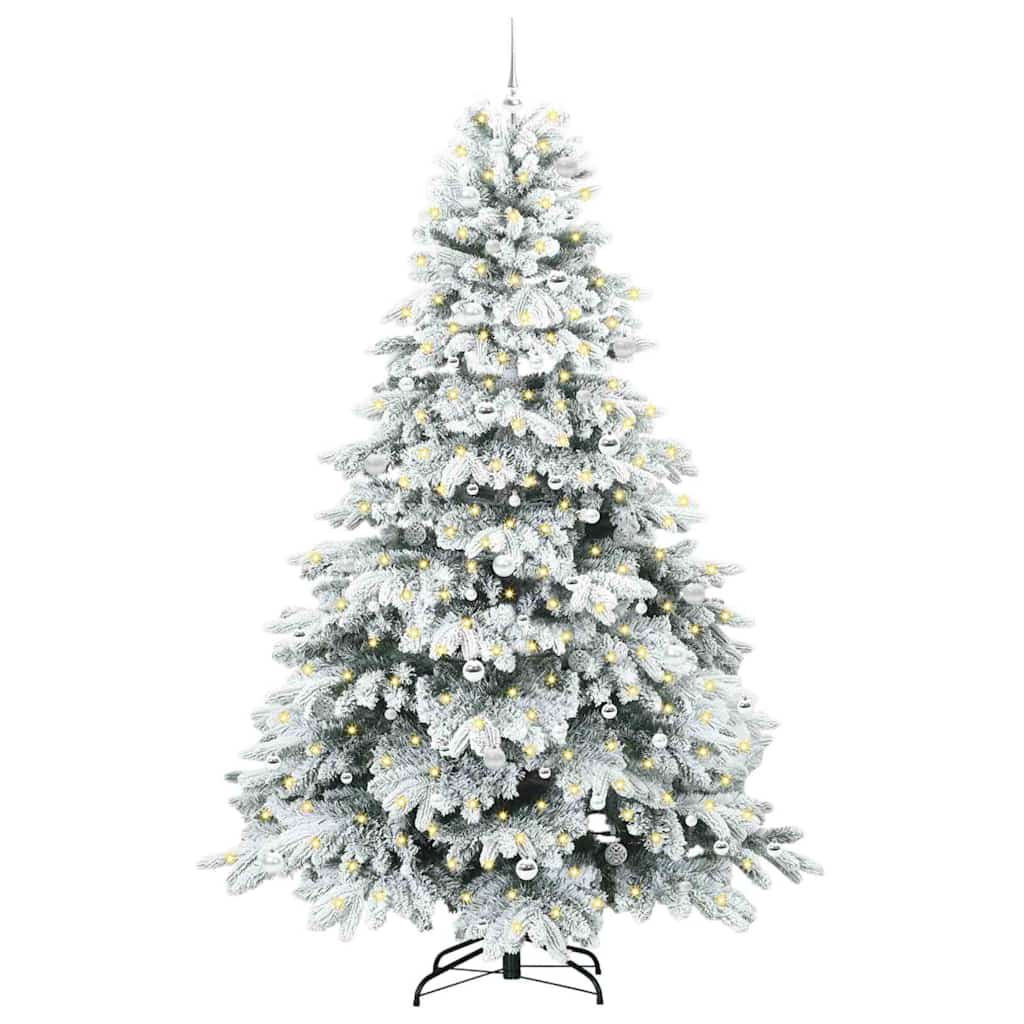 Artificial Christmas Tree with 300 LEDs Green 240 cm PE and PVC