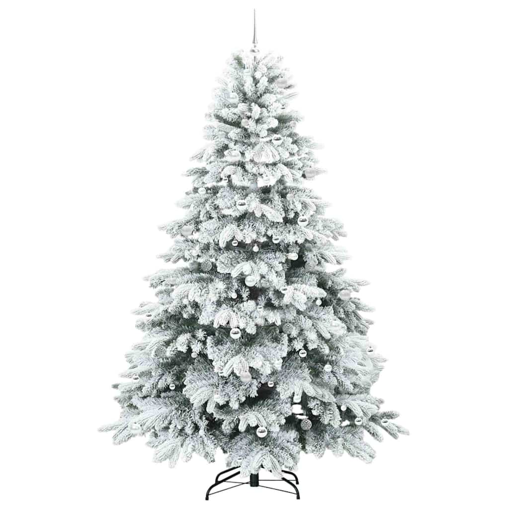 Artificial Christmas Tree with 300 LEDs Green 240 cm PE and PVC