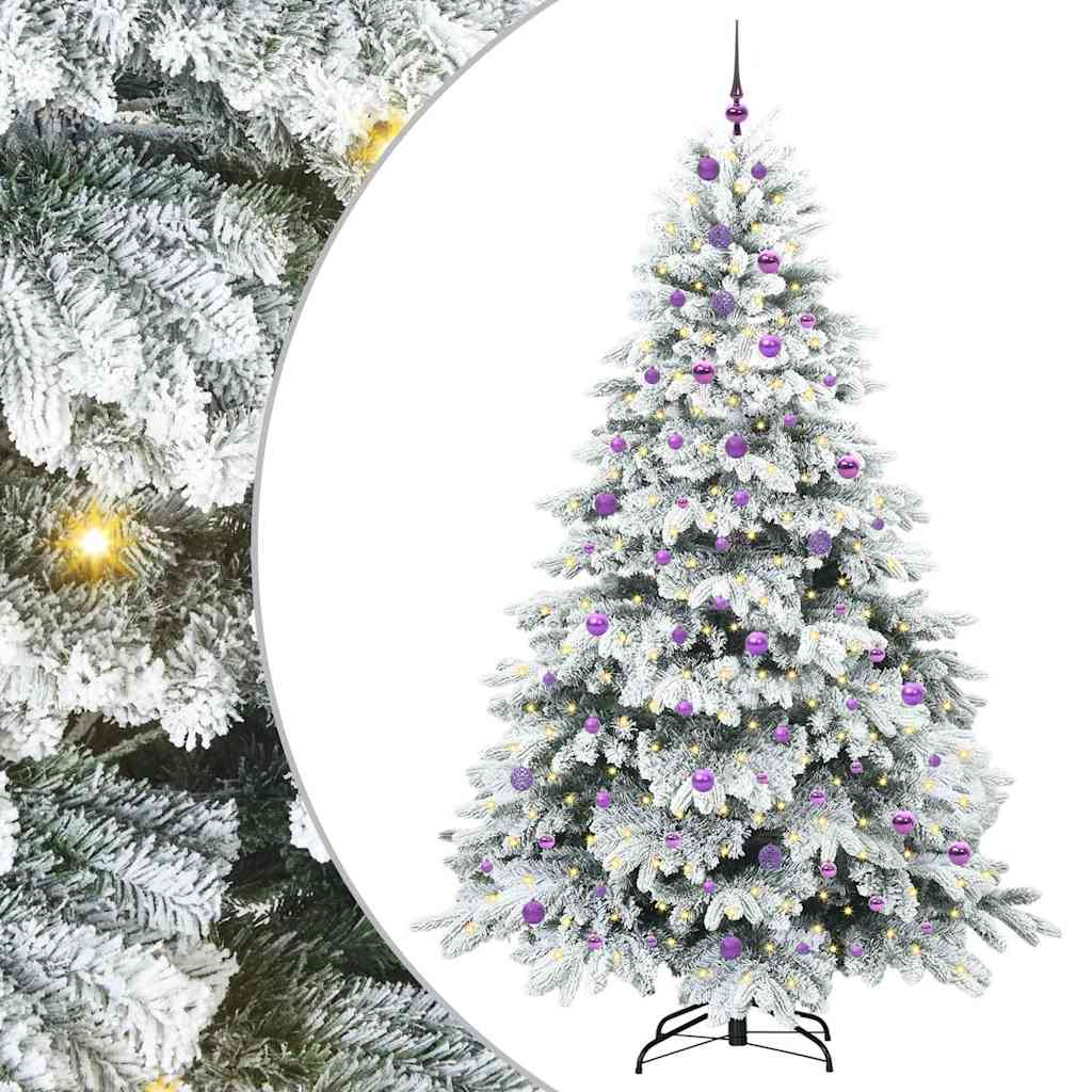 Artificial Christmas Tree with 300 LEDs Green 240 cm PE and PVC