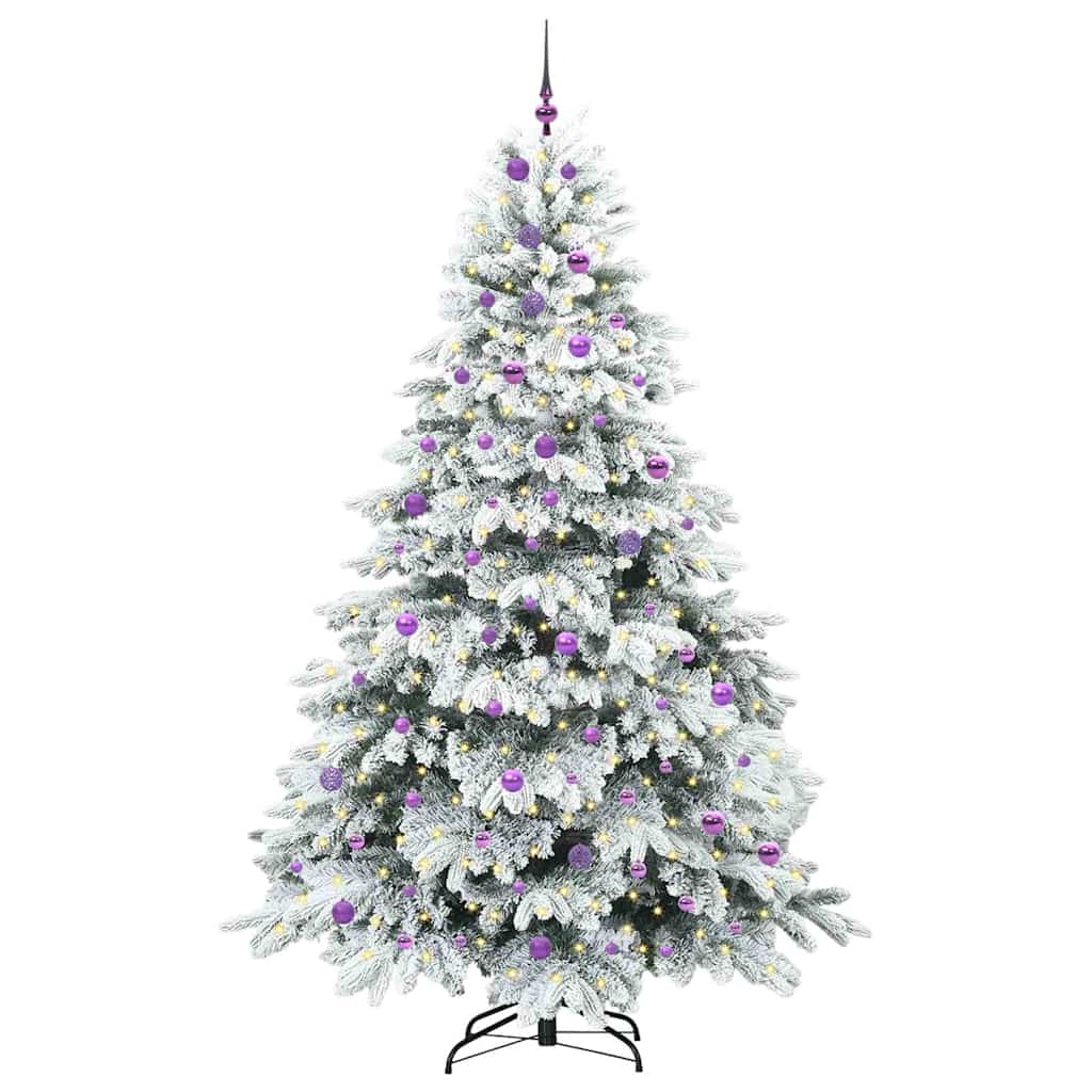 Artificial Christmas Tree with 300 LEDs Green 240 cm PE and PVC