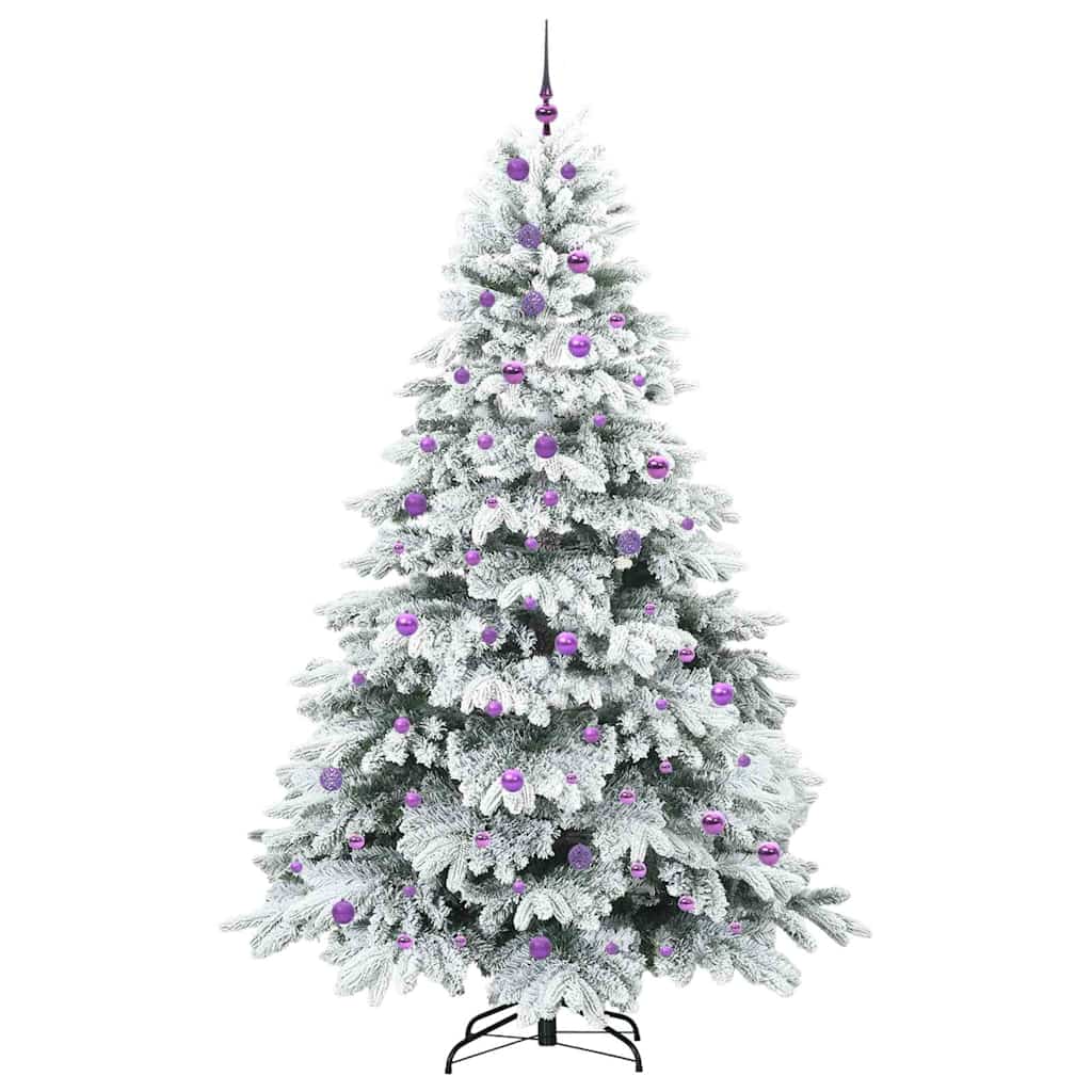 Artificial Christmas Tree with 300 LEDs Green 240 cm PE and PVC