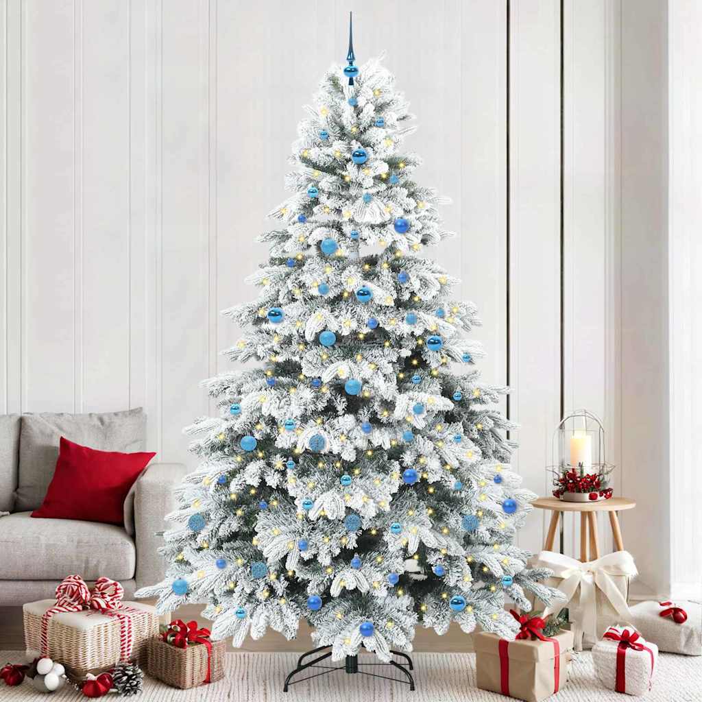 Artificial Christmas Tree with 300 LEDs Green 240 cm PE and PVC