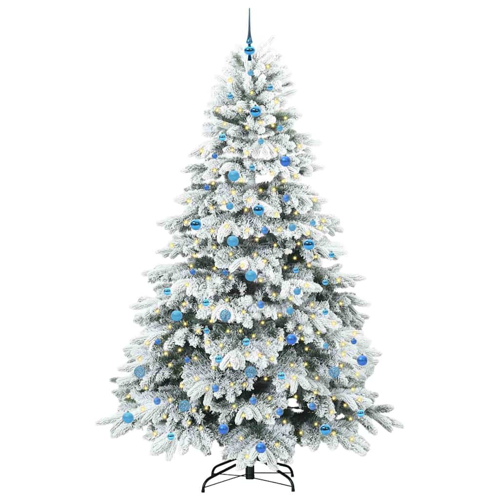 Artificial Christmas Tree with 300 LEDs Green 240 cm PE and PVC