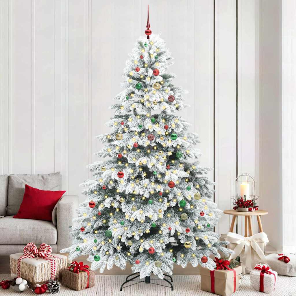 Artificial Christmas Tree with 300 LEDs Green 240 cm PE and PVC