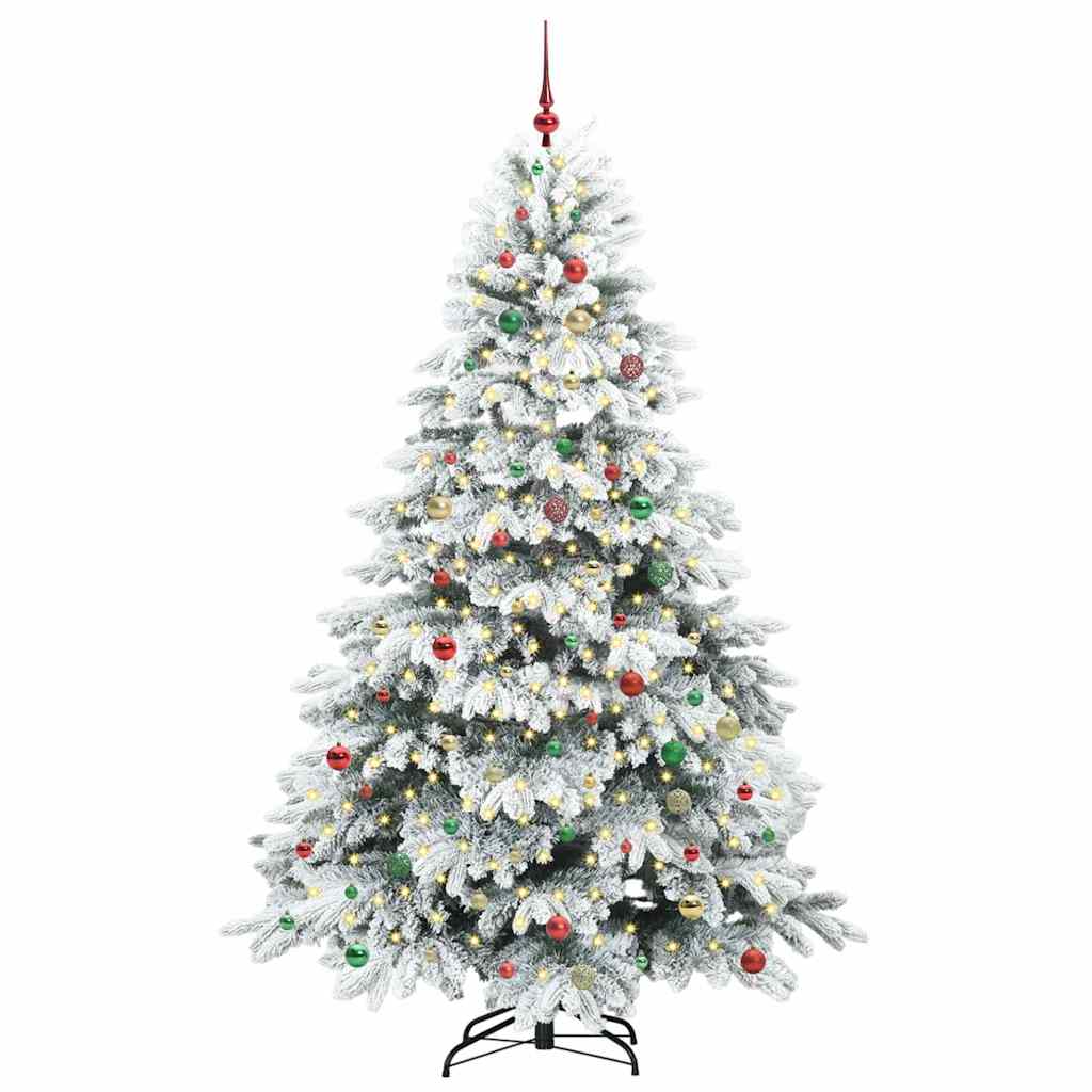 Artificial Christmas Tree with 300 LEDs Green 240 cm PE and PVC