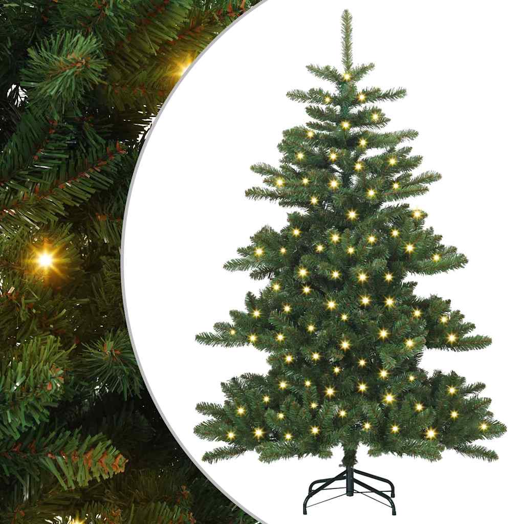 Artificial Hinged Christmas Tree with 150 LEDs 150 cm PVC