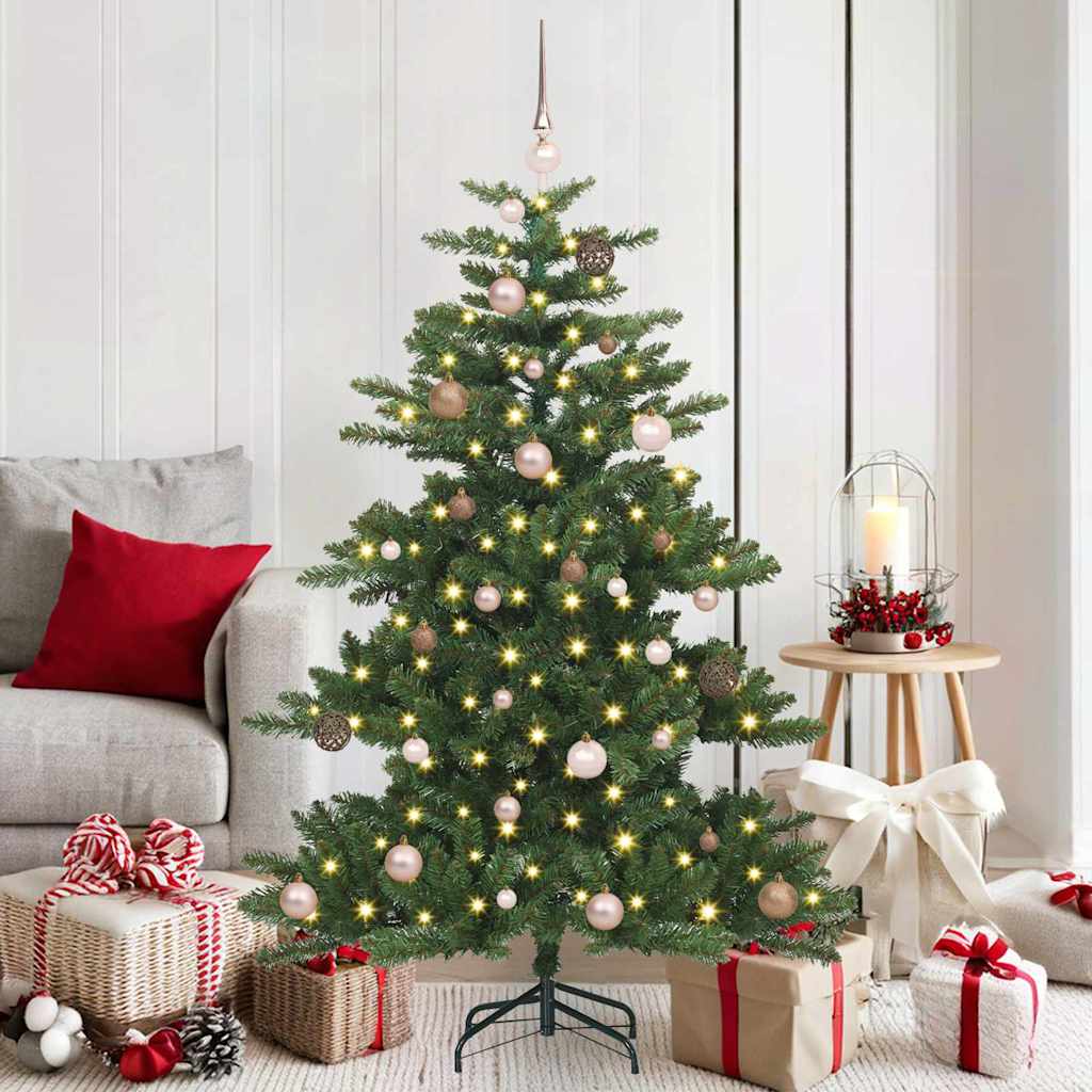 Artificial Hinged Christmas Tree with 150 LEDs 150 cm PVC