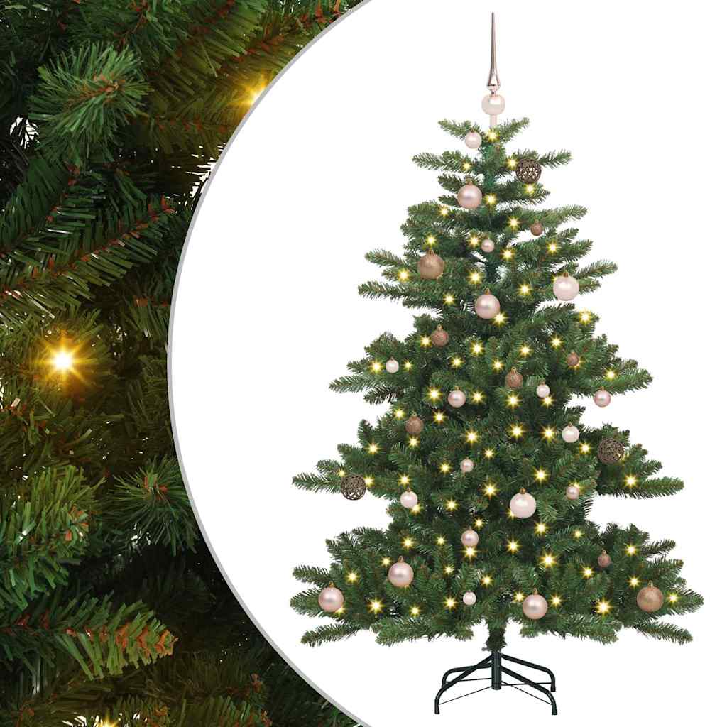 Artificial Hinged Christmas Tree with 150 LEDs 150 cm PVC