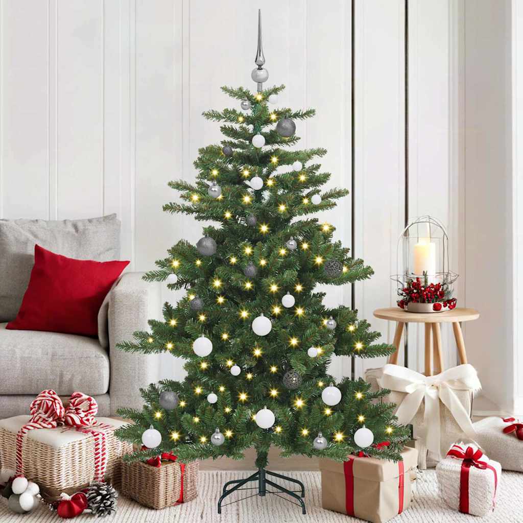 Artificial Hinged Christmas Tree with 150 LEDs 150 cm PVC