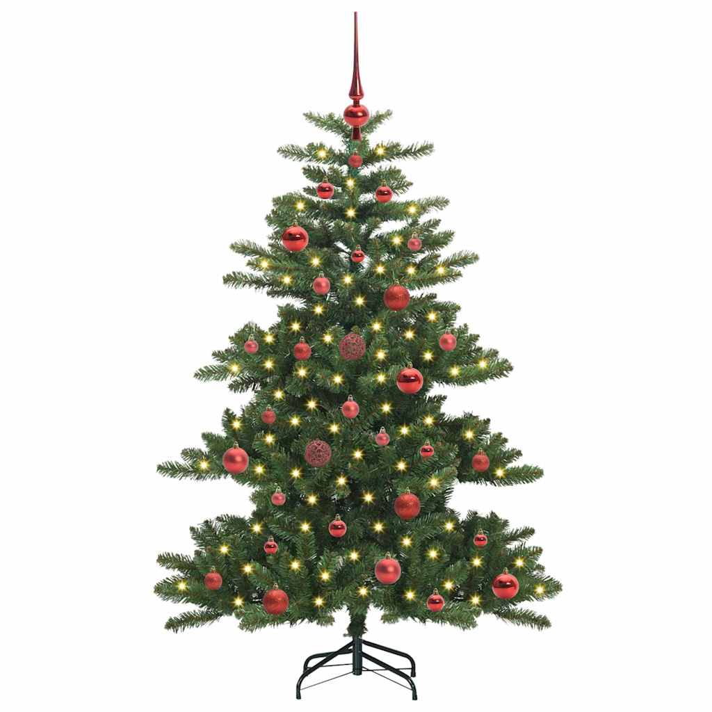 Artificial Hinged Christmas Tree with 150 LEDs 150 cm PVC