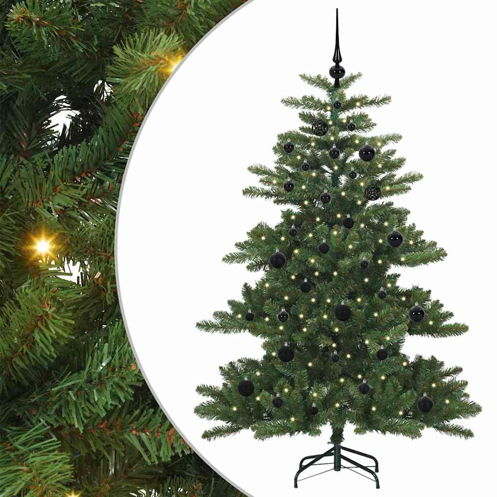 Artificial Hinged Christmas Tree with 150 LEDs 150 cm PVC
