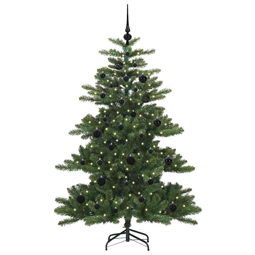 Artificial Hinged Christmas Tree with 150 LEDs 150 cm PVC