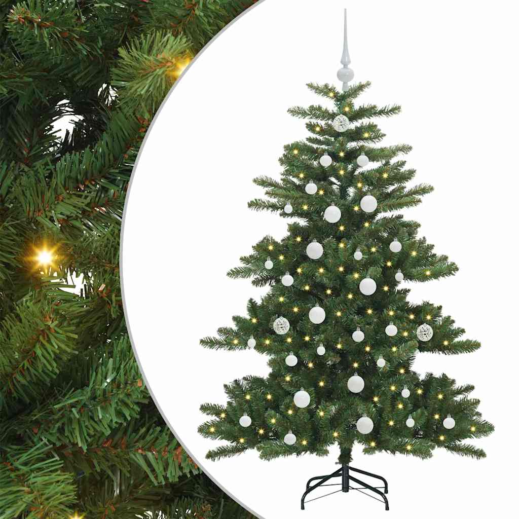 Artificial Hinged Christmas Tree with 150 LEDs 150 cm PVC