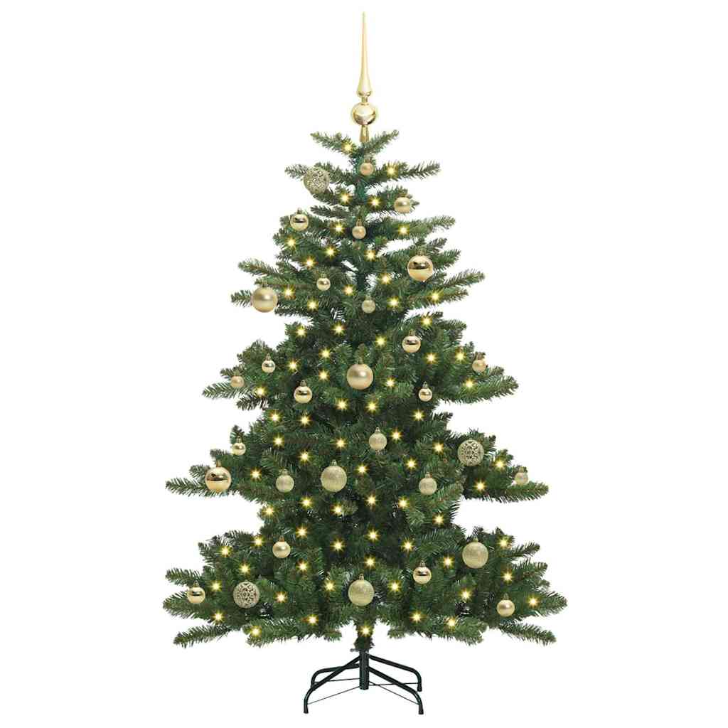 Artificial Hinged Christmas Tree with 150 LEDs 150 cm PVC