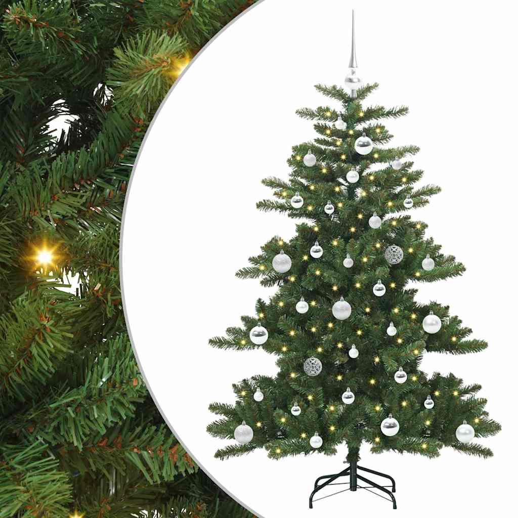 Artificial Hinged Christmas Tree with 150 LEDs 150 cm PVC
