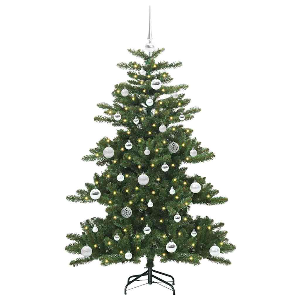Artificial Hinged Christmas Tree with 150 LEDs 150 cm PVC