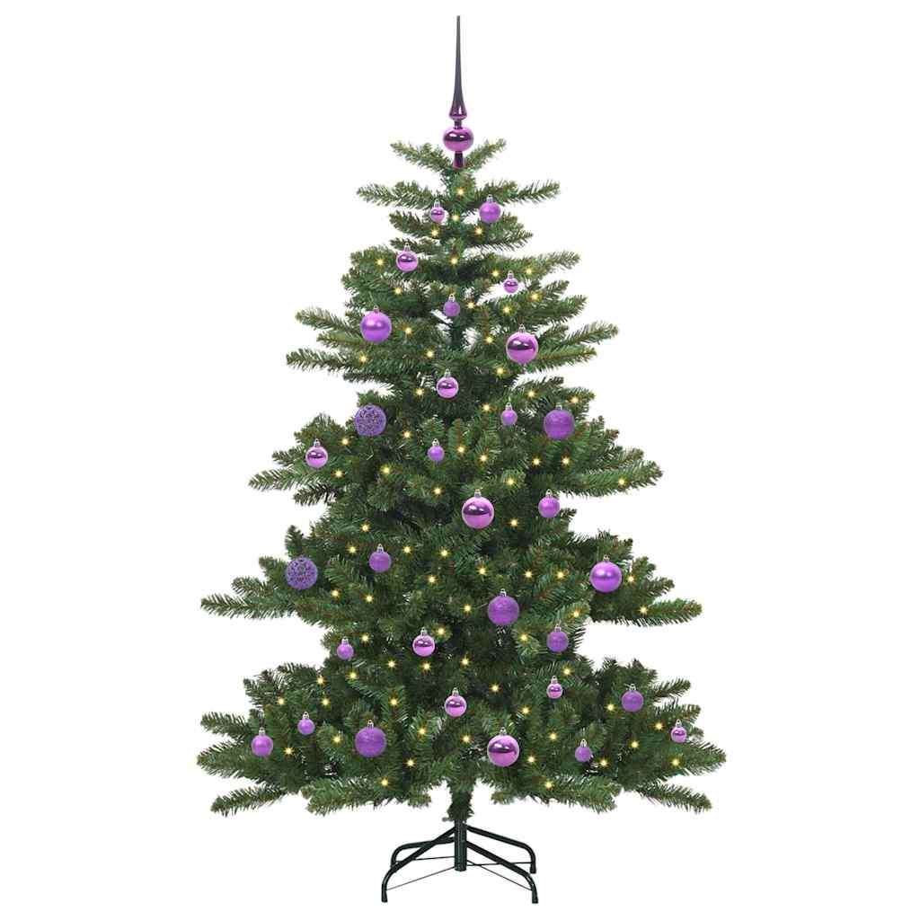 Artificial Hinged Christmas Tree with 150 LEDs 150 cm PVC
