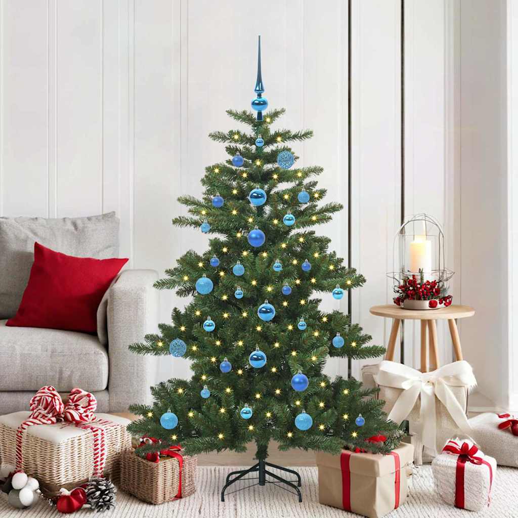 Artificial Hinged Christmas Tree with 150 LEDs 150 cm PVC