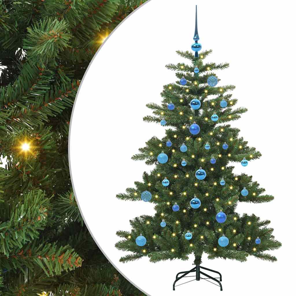 Artificial Hinged Christmas Tree with 150 LEDs 150 cm PVC