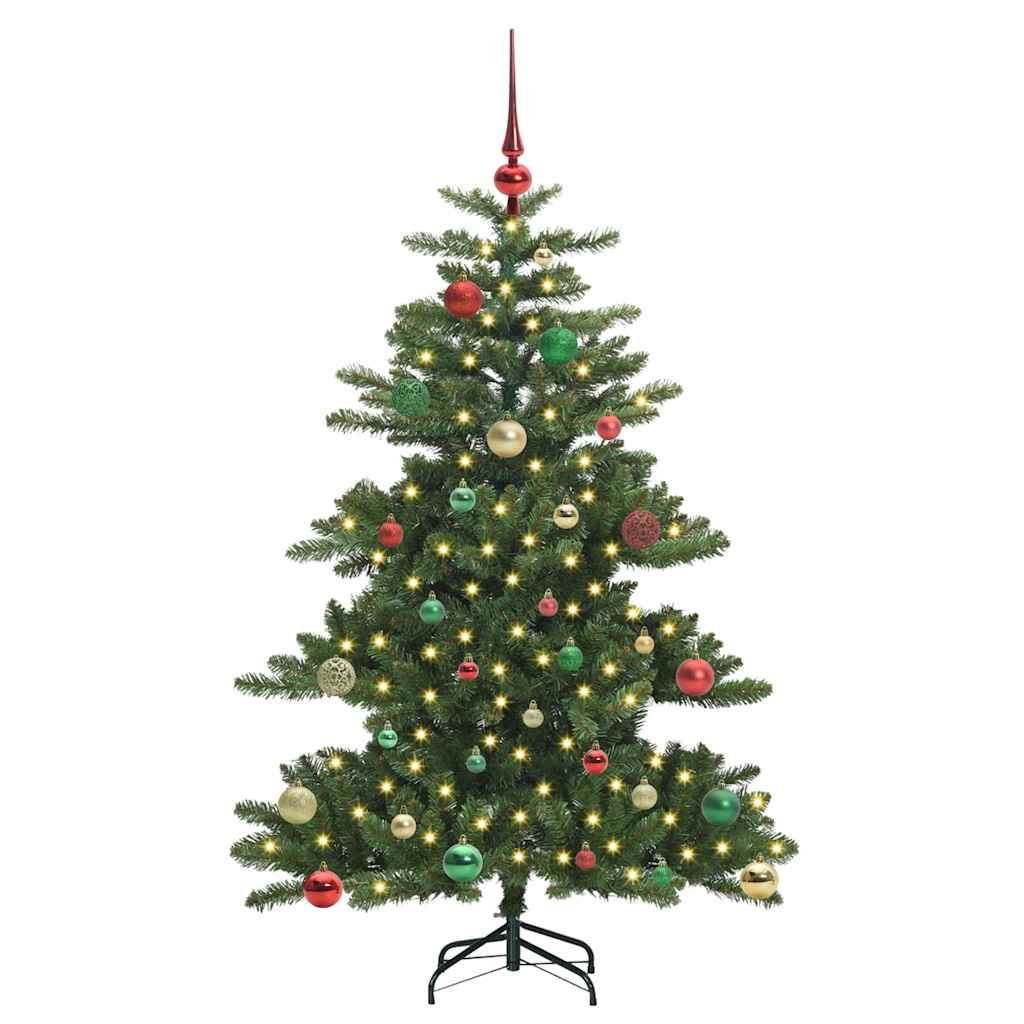 Artificial Hinged Christmas Tree with 150 LEDs 150 cm PVC