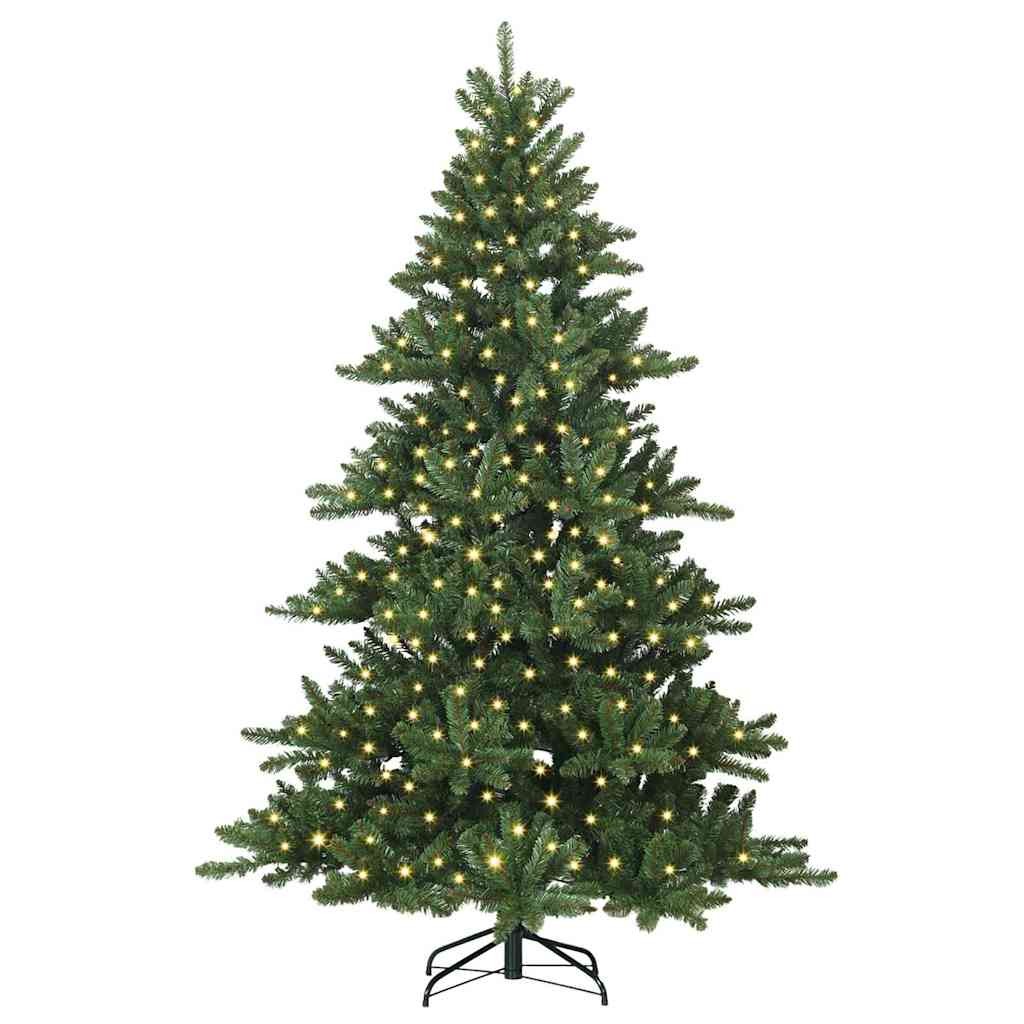 Artificial Hinged Christmas Tree with 300 LEDs 180 cm PVC