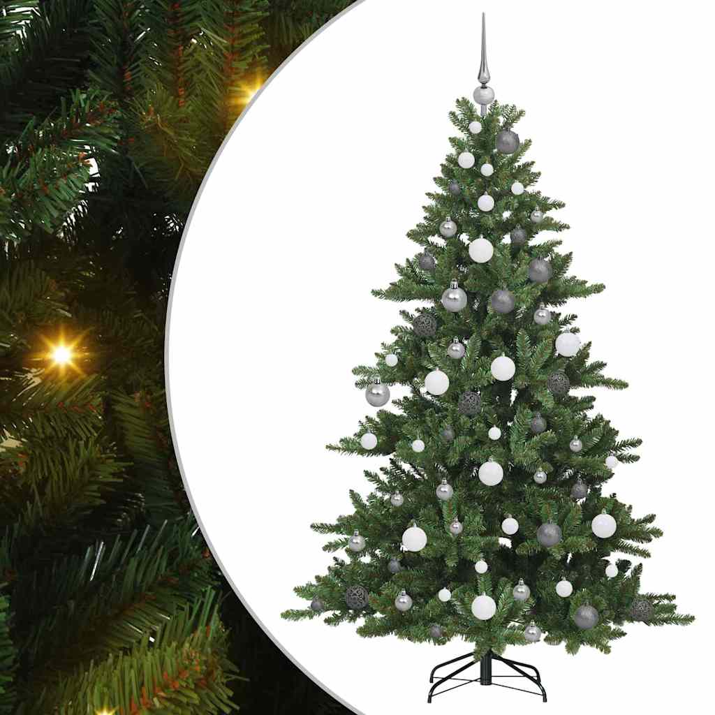 Artificial Hinged Christmas Tree with 300 LEDs 180 cm PVC