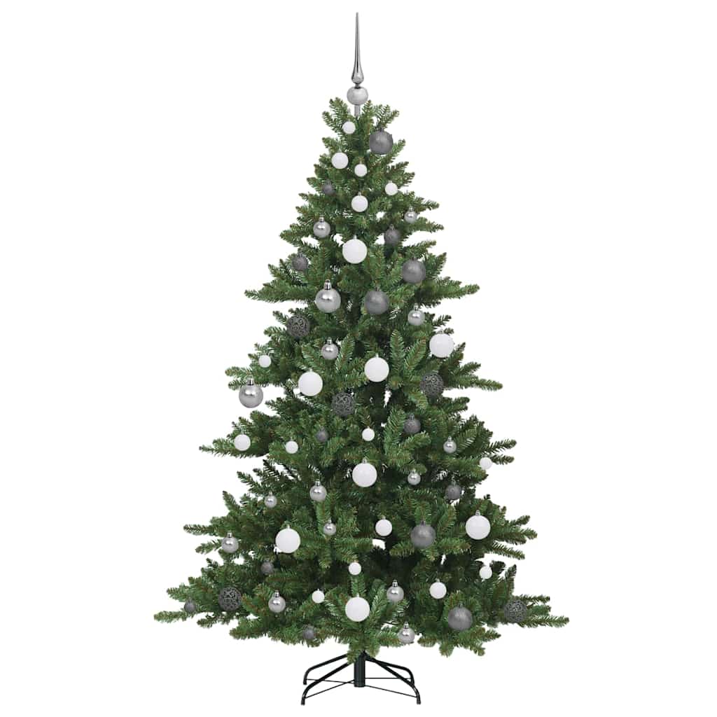 Artificial Hinged Christmas Tree with 300 LEDs 180 cm PVC